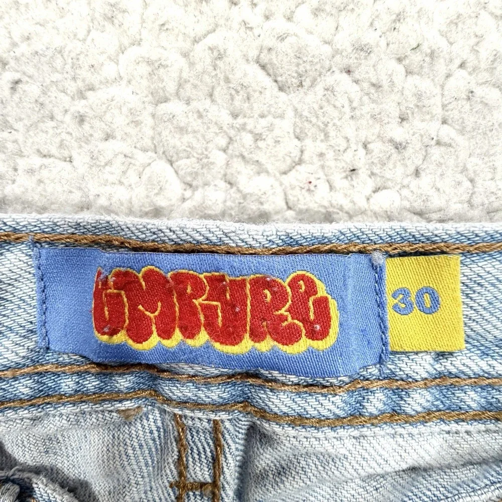 Empyre Denim Shorts Men's 30 Light Wash Skate Y2K Streetwear Jorts Urban Casual